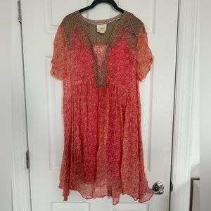 Anthropologie (Maeve) Pink Floral Mini Dress - US Size 4